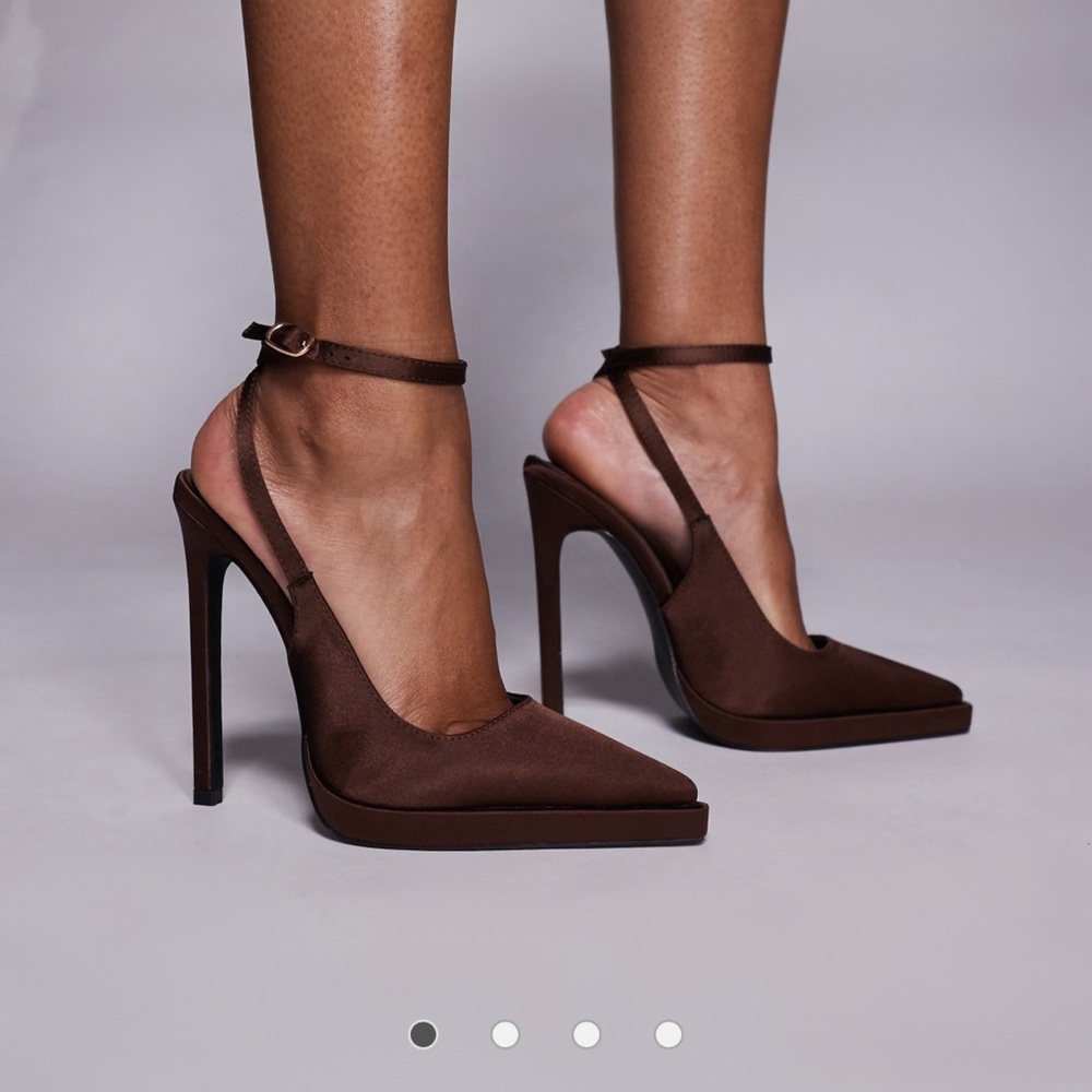 ASOS Chocolate Brown Ankle Strap Heels